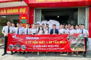 Mailisa trao 3 tỷ và 50 tấn gạo chung tay cùng miền Bắc khắc phục hậu quả lũ lụt