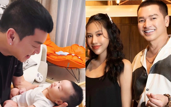 Diện mạo quý tử 5 tháng tuổi của Quang Minh và bạn gái kém 37 tuổi