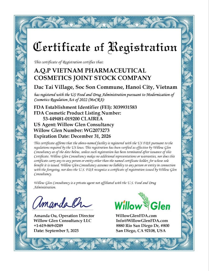 A certificate of registration with blue border

AI-generated content may be incorrect.